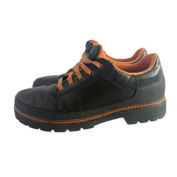 Crocs Lace Up Boulder Co Cobbler Hiker Leather Oxford Shoes Black Mens 11 M - Picture 2 of 10